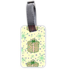 Purple Gifts On A Holy Night   Luggage Tag (two Sides) by ConteMonfrey