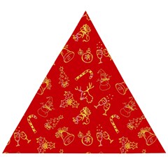 Holy Night - Christmas Symbols  Wooden Puzzle Triangle by ConteMonfrey