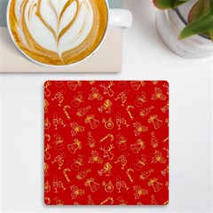 Holy Night - Christmas Symbols  Uv Print Square Tile Coaster  by ConteMonfrey