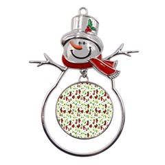 Warm Christmas  Metal Snowman Ornament by ConteMonfrey