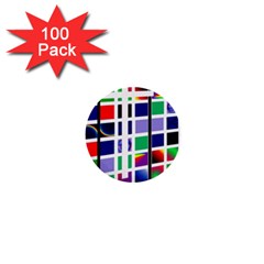 Color Graffiti Pattern Geometric 1  Mini Buttons (100 Pack)  by Hannah976