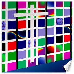 Color Graffiti Pattern Geometric Canvas 16  X 16  by Hannah976