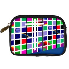 Color Graffiti Pattern Geometric Digital Camera Leather Case by Hannah976