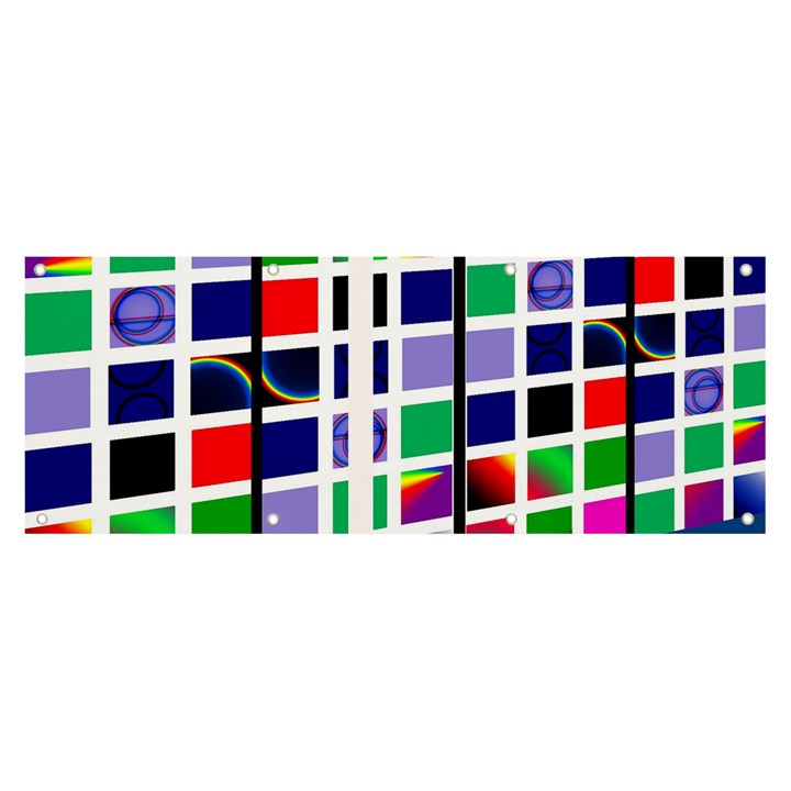 Color Graffiti Pattern Geometric Banner and Sign 8  x 3 