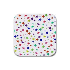 Star Random Background Scattered Rubber Coaster (square) by Hannah976