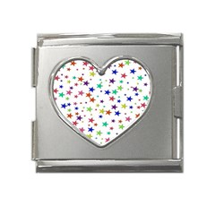 Star Random Background Scattered Mega Link Heart Italian Charm (18mm) by Hannah976