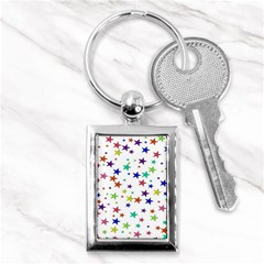 Star Random Background Scattered Key Chain (rectangle) by Hannah976