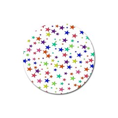 Star Random Background Scattered Magnet 3  (round) by Hannah976