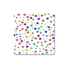 Star Random Background Scattered Square Magnet by Hannah976