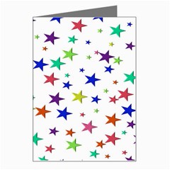 Star Random Background Scattered Greeting Card by Hannah976