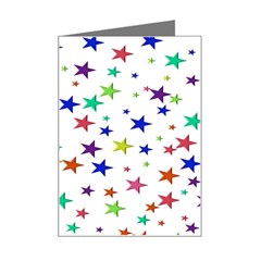 Star Random Background Scattered Mini Greeting Card