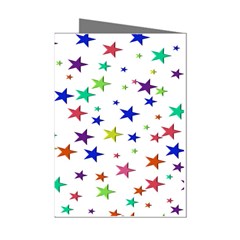 Star Random Background Scattered Mini Greeting Cards (pkg Of 8)