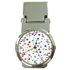 Star Random Background Scattered Money Clip Watches