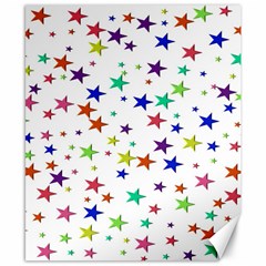 Star Random Background Scattered Canvas 8  X 10 