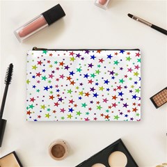 Star Random Background Scattered Cosmetic Bag (medium)