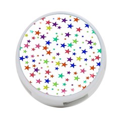 Star Random Background Scattered 4-port Usb Hub (one Side)