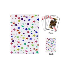 Star Random Background Scattered Playing Cards Single Design (mini) by Hannah976