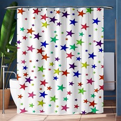 Star Random Background Scattered Shower Curtain 60  X 72  (medium) 