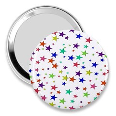 Star Random Background Scattered 3  Handbag Mirrors by Hannah976