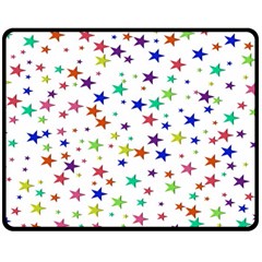 Star Random Background Scattered Two Sides Fleece Blanket (medium) by Hannah976