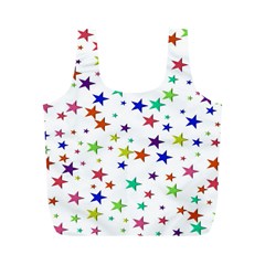 Star Random Background Scattered Full Print Recycle Bag (m)