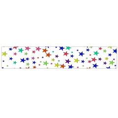 Star Random Background Scattered Large Premium Plush Fleece Scarf 