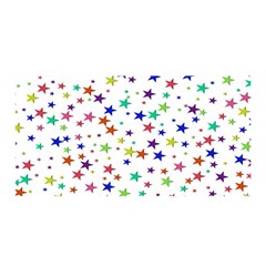 Star Random Background Scattered Satin Wrap 35  X 70  by Hannah976