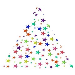 Star Random Background Scattered Wooden Puzzle Triangle