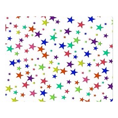 Star Random Background Scattered Premium Plush Fleece Blanket (large) by Hannah976