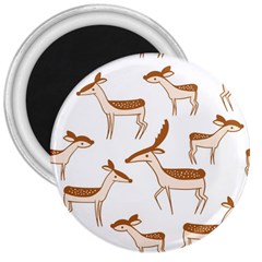 Seamless Deer Pattern Design 3  Magnets