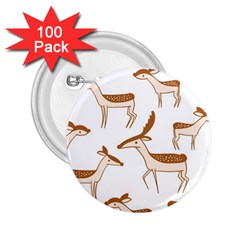 Seamless Deer Pattern Design 2 25  Buttons (100 Pack) 