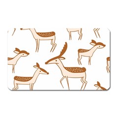 Seamless Deer Pattern Design Magnet (rectangular)