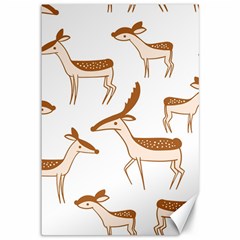 Seamless Deer Pattern Design Canvas 12  X 18 