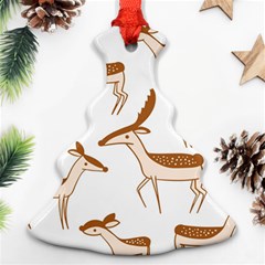 Seamless Deer Pattern Design Christmas Tree Ornament (two Sides) by Hannah976