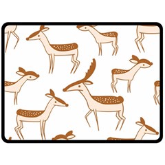 Seamless Deer Pattern Design Two Sides Fleece Blanket (large) by Hannah976