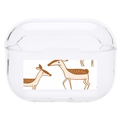 Seamless Deer Pattern Design Hard Pc Airpods Pro Case by Hannah976