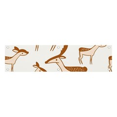 Seamless Deer Pattern Design Banner And Sign 4  X 1  by Hannah976