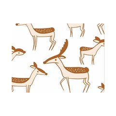 Seamless Deer Pattern Design Premium Plush Fleece Blanket (mini)