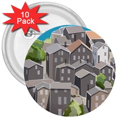 Village Place Portugal Landscape 3  Buttons (10 Pack)  by Hannah976