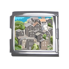 Village Place Portugal Landscape Mega Link Italian Charm (18mm) by Hannah976