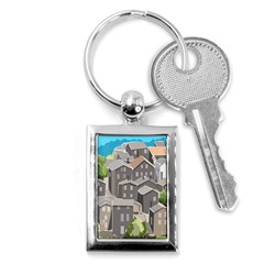 Village Place Portugal Landscape Key Chain (rectangle) by Hannah976