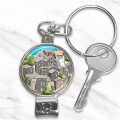 Village Place Portugal Landscape Nail Clippers Key Chain by Hannah976