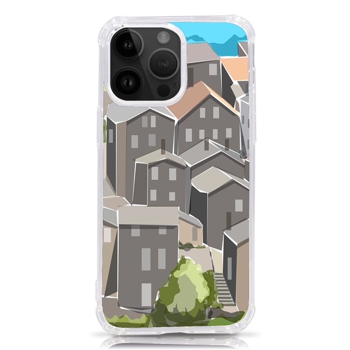 Village Place Portugal Landscape iPhone 14 Pro Max TPU UV Print Case