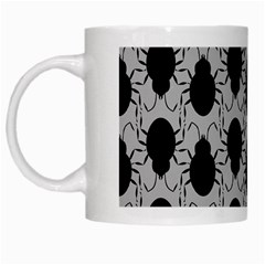 Pattern Beetle Insect Black Grey White Mug by Hannah976