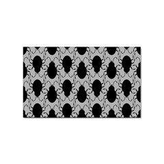 Pattern Beetle Insect Black Grey Sticker (rectangular) by Hannah976