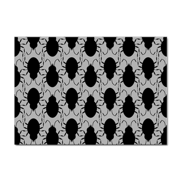 Pattern Beetle Insect Black Grey Sticker A4 (10 pack)