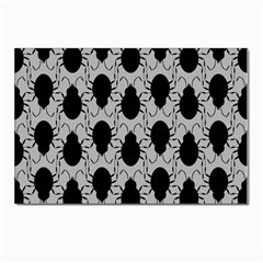 Pattern Beetle Insect Black Grey Postcards 5  X 7  (pkg Of 10) by Hannah976