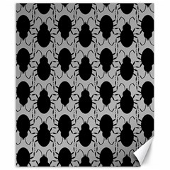 Pattern Beetle Insect Black Grey Canvas 8  X 10  by Hannah976