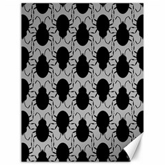 Pattern Beetle Insect Black Grey Canvas 12  X 16 