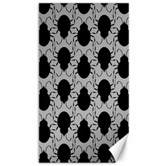 Pattern Beetle Insect Black Grey Canvas 40  X 72  by Hannah976